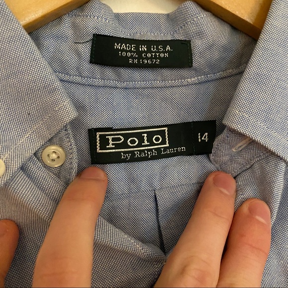 BARELY WORN Polo by Ralph Lauren button-up,Kids 14 - Picture 3 of 4
